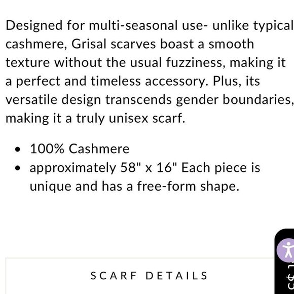 Grisal Cashmere Mini Love Scarf - Picture 5 of 5